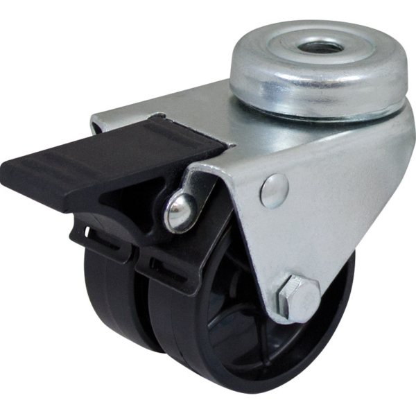 50mm Twin Wheel Utility Bolt Castor (S2720B)
