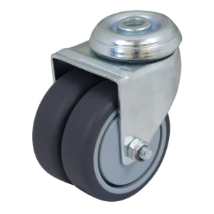 50mm Twin Wheel Utility Bolt Castor (S2722)