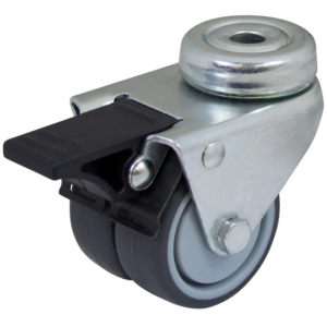 50mm Twin Wheel Utility Bolt Castor (S2722B)