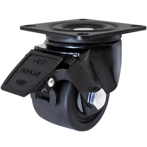 75mm Low Profile Swivel Plate Castor With Brake (S3006B)