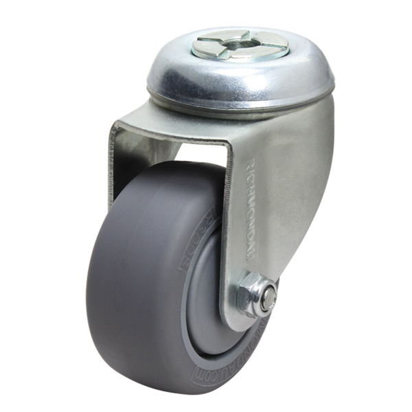 75mm Inst Rubber Swivel Single Bolt Castor (S3080)