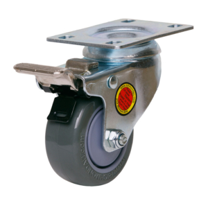 75mm Poly Nylon Wheel 80kg Capacity Castor (S3310B)