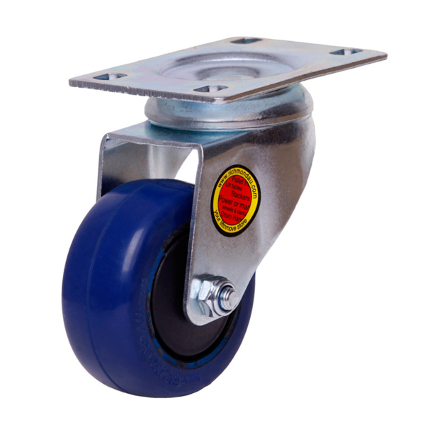 75mm Reb Rubber Wheel 80kg Capacity Castor (S3350)