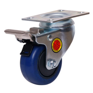 75mm Reb Rubber Wheel 80kg Capacity Castor (S3350B)