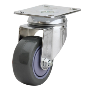 75mm Poly Nylon Swivel Chrome Durolite Castor (S3372)