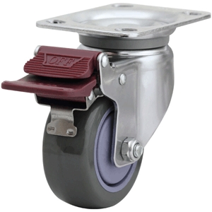 75mm Poly Nylon Swivel Chrome Durolite Castor (S3372BR)