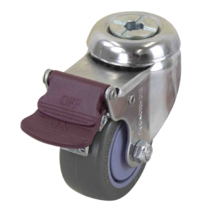 75mm Poly Nylon Swivel Chrome Durolite Castor (S3381BR)