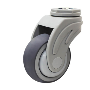 75mm Thermoplastic Rubber Wheel 80/45kg Capacity Medical Castor (S3392)