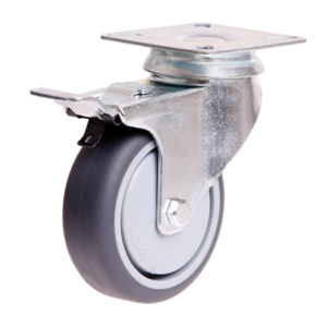 75mm Rubber Wheel 50kg Capacity Castor (S3710B)