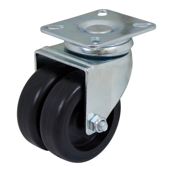 75mm Swivel Twin Wheel Utility Castor (S3716)