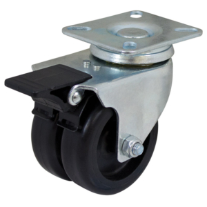 75mm Swivel Twin Wheel Utility Castor (S3716B)