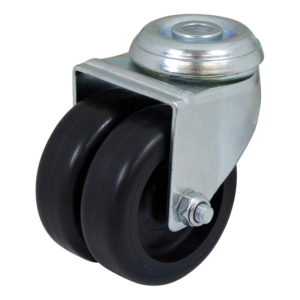 75mm Twin Wheel Utility Bolt Castor (S3720)