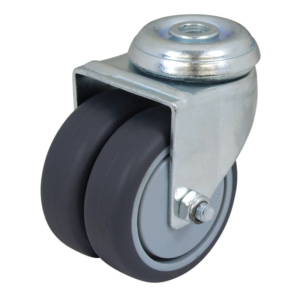75mm Twin Wheel Utility Bolt Castor (S3722)