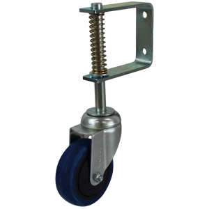 100mm Reb Rubber Wheel 20kg Capacity Spring Loaded Gate Castor (S4022)