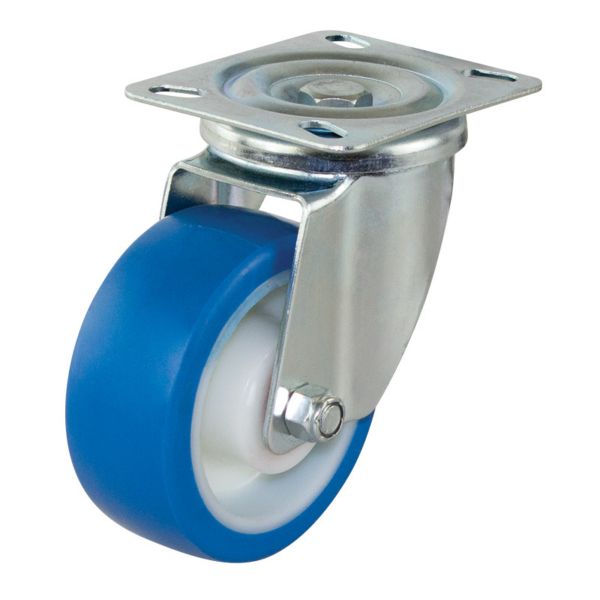 100mm Rebound Polyurethane Wheel 150kg Capacity Castor (S4054)
