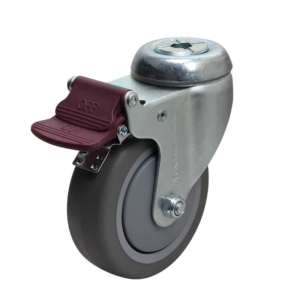 100mm Inst Rubber Swivel Single Bolt Castor (S4080B)