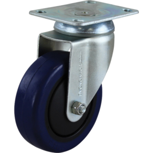 100mm Reb Rubber Swivel Zinc Durolite Castor (S4110)