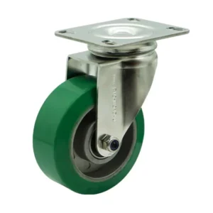 100mm High Temp Silicone Tyred Aluminium Centred Swivel Castor (S4472)