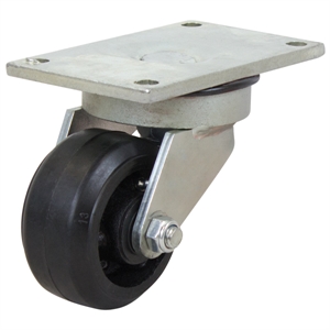 100mm Rubber Tyred Ci Centred Wheel 110kg Capacity Castor (S4212)