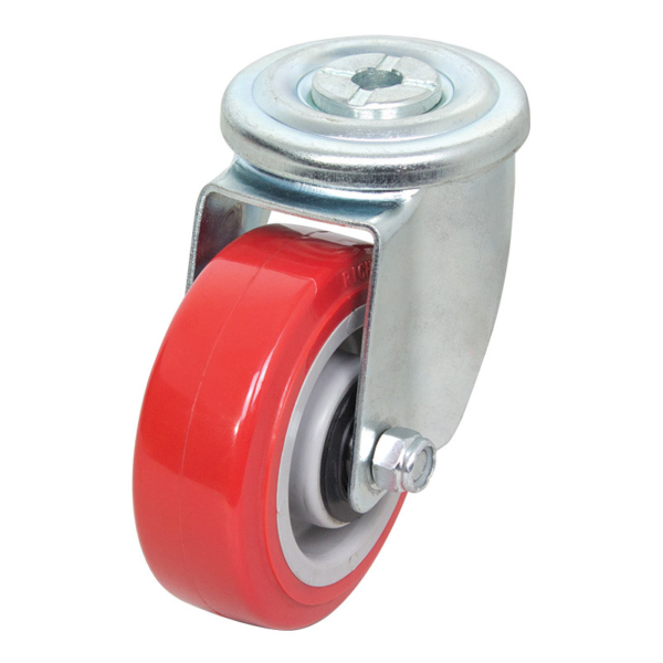 100mm Polyurethane Tyre on Nylon Centre Bolt Hole 300 Series Castor (S4218)
