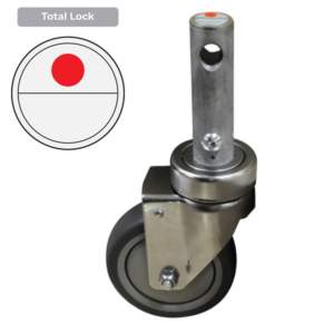 100mm Institutional Rubber Wheel 100kg Capacity Medical Castor (S4293B)