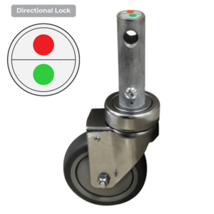 100mm Institutional Rubber Wheel 100kg Capacity Medical Castor (S4293D)