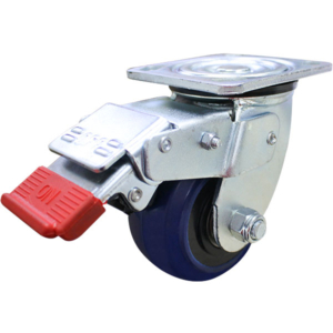 100mm Rebound Rubber Wheel 200kg Capacity Castor (S4370SLB)