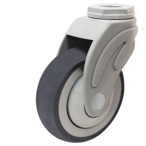 100mm Thermoplastic Rubber Wheel 100/80kg Capacity Medical Castor (S4386)