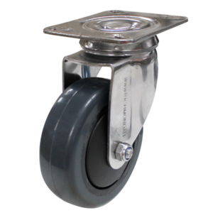 100mm Elastic Rubber Wheel Swivel Castor (S4415)