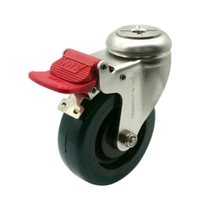 100mm Rebound Rubber Swivel Brake Castor (S4418B)