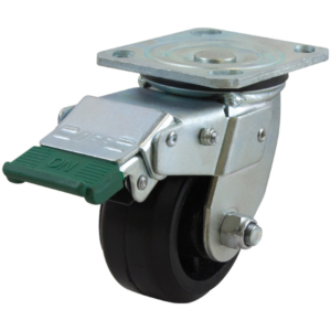 100mm Rubber Wheel 110kg Capacity Castor (S4432D)