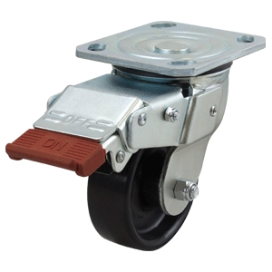 100mm Nylon Wheel 300kg Capacity Castor (S4433SLB)