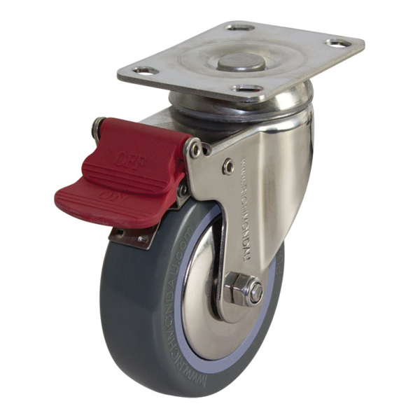 100mm Poly Nylon Wheel 100kg Capacity Castor (S4476B)