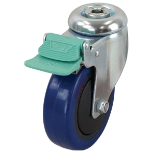 100mm Reb Rubber Swivel Single Bolt Castor (S4483D)
