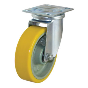 125mm Polyurethane Tyre on Cast Iron Centre Wheel 200kg Capacity Castor (S5048)
