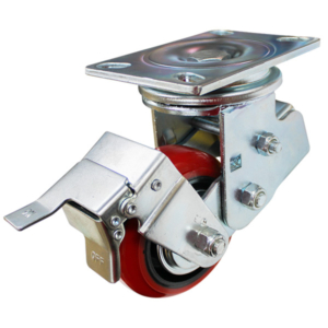 125mm Poly Spring Loaded Swivel Castor with Brake (S5088B)