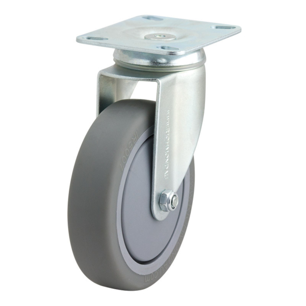 125mm Inst Rubber Swivel Zinc Durolite Castor (S5104)
