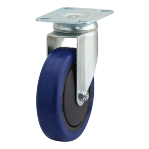 125mm Reb Rubber Swivel Zinc Durolite Castor (S5110)