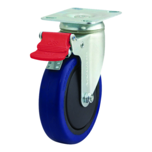 125mm Reb Rubber Swivel Zinc Durolite Castor (S5110B)