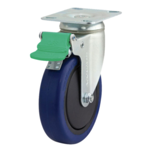 125mm Reb Rubber Swivel Zinc Durolite Castor (S5110D)