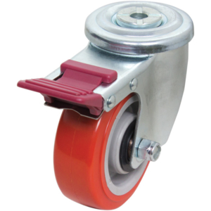 125mm Polyurethane Tyre on Nylon Centre Bolt Hole 300 Series Castor (S5218B)