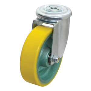 125mm Polyurethane Tyre on Cast Iron Centre Bolt Hole 300 Series Castor (S5220)