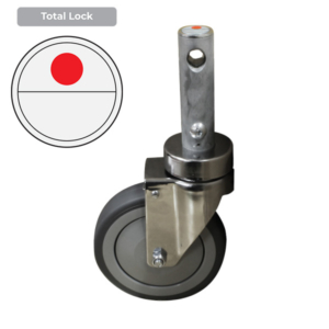 125mm Grey Rubber Wheel 100/90kg Capacity Medical Castor (S5293B)