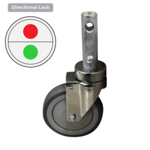 125mm Grey Rubber Wheel 100/90kg Capacity Medical Castor (S5293D)