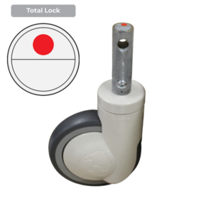 125mm Grey Rubber Wheel 100/90kg Capacity Medical Castor (S5295B)