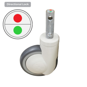 125mm Grey Rubber Wheel 100/90kg Capacity Medical Castor (S5295D)