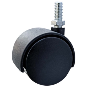 Pack of 2 Twin Wheel Threaded Stem Castors (S52PK2)