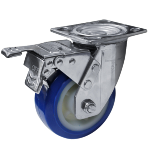 125mm Reb Poly Wheel 250kg Capacity Castor (S5382SLB)