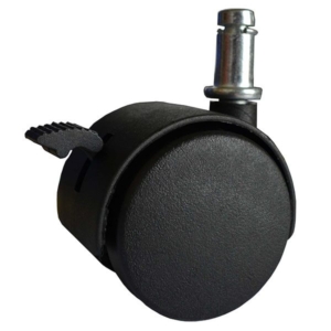Pack of 2 Twin Wheel Friction Stem Castors With Brake (S53BPK2)