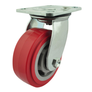 125mm Polyurethane Tyred Nylon Centred Wheel 350kg Capacity Castor (S5510)